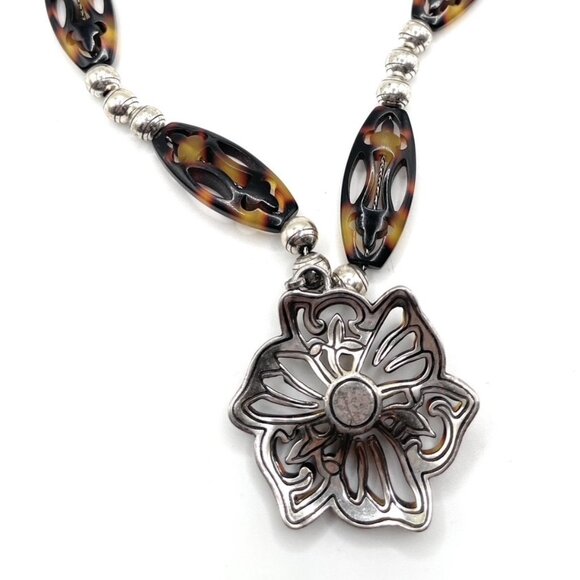 Brighton Tortoise Flower Necklace - 4818 - Picture 2 of 3